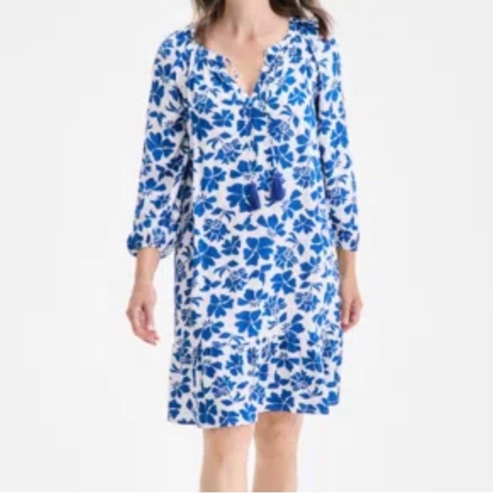 Floral Blue& White Dress/Cover Up